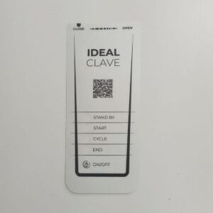 ETIQUETA QUADRO DE COMANDO AUTOCLAVE AVI 08 LITROS